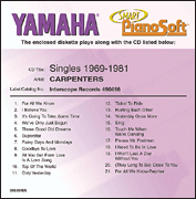 Carpenters Singles 1969-81 piano sheet music cover